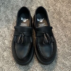 Dr. Martens black platform loafers